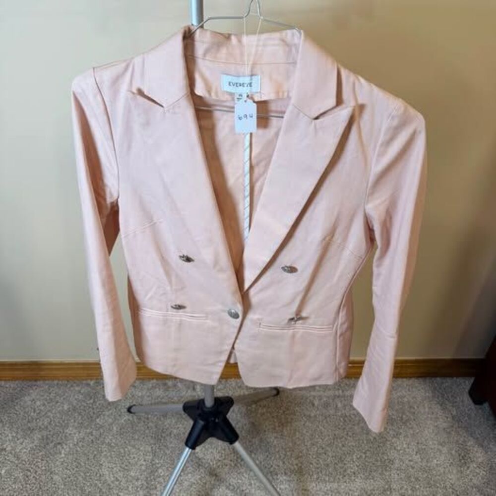 Evereve Pink Double-Breasted Blazer
